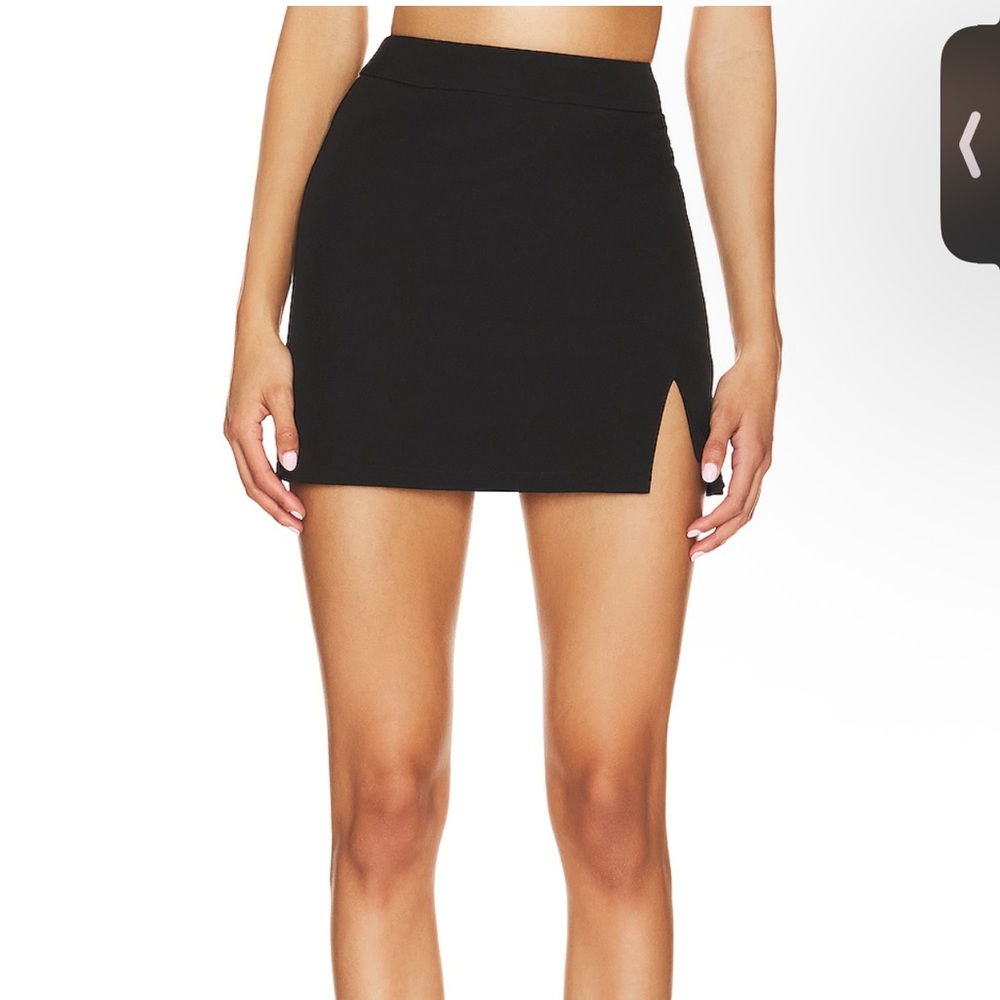 Black Mini Skirt with Side Slit